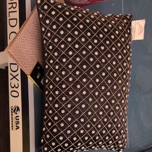Elegant Black and White Patterned Cushion